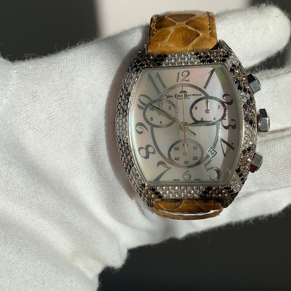 Van Der Bauwede Snake Magnum With Diamonds & Mother of Pearl Dial Unisex Watch - Picture 12 of 15